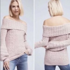 Anthropologie Sleeping On Snow Puff Sleeve Knit Sweater